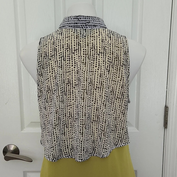 BCX Black, White, & Yellow Sheer Top - Picture 8 of 13